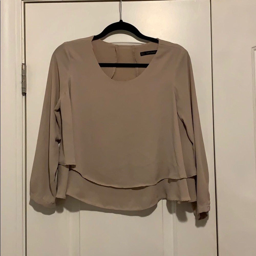 Zara Basic Tan Blouse - image 2